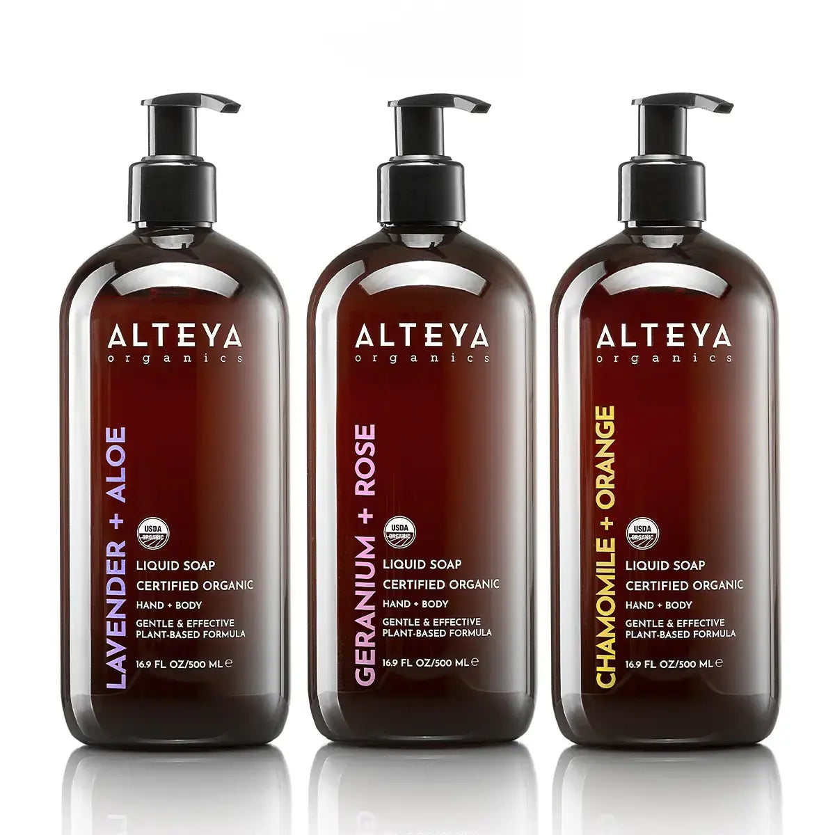 Set mit Bio-Flüssigseifen von Alteya