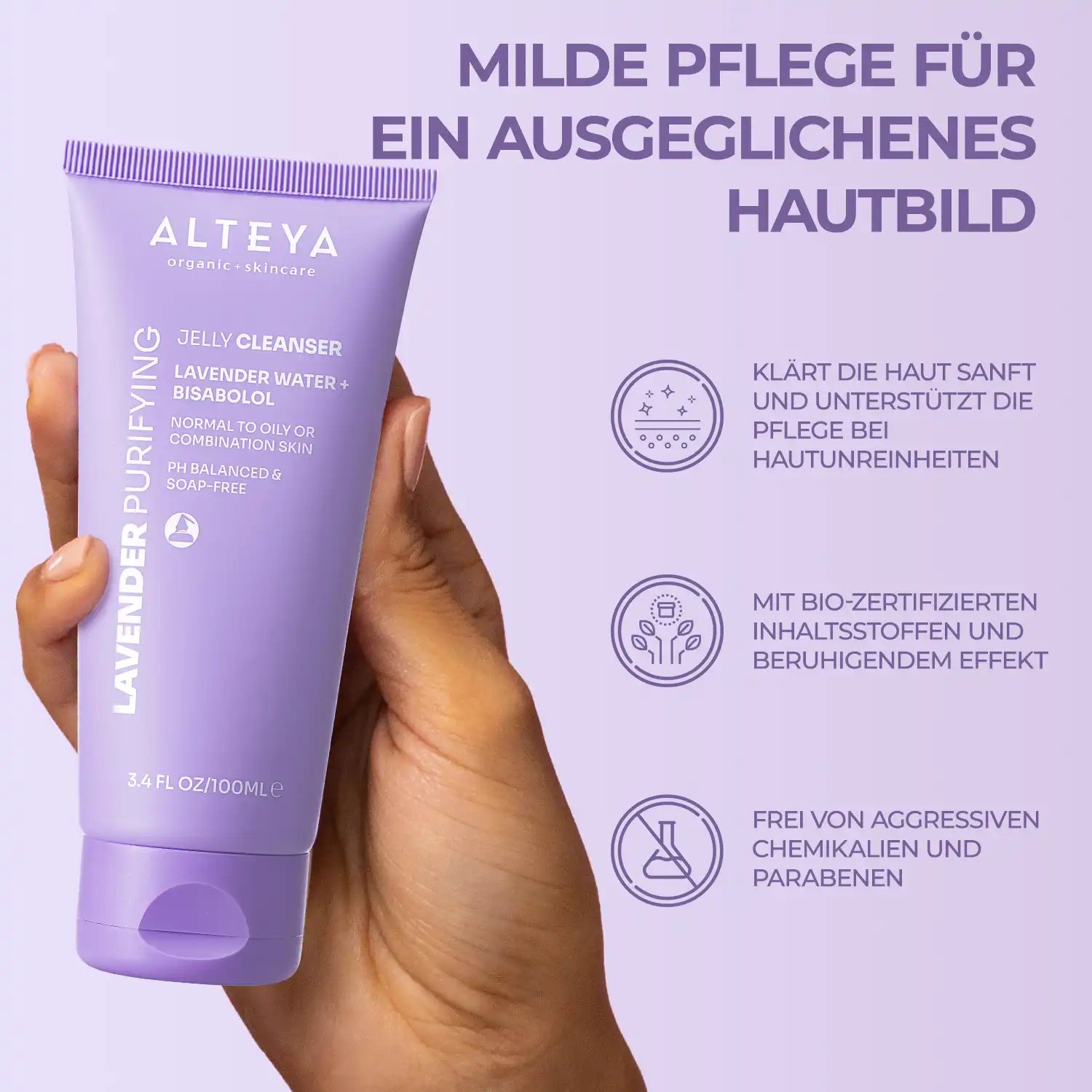 Bio-Gesichtsreiniger mit Lavendel