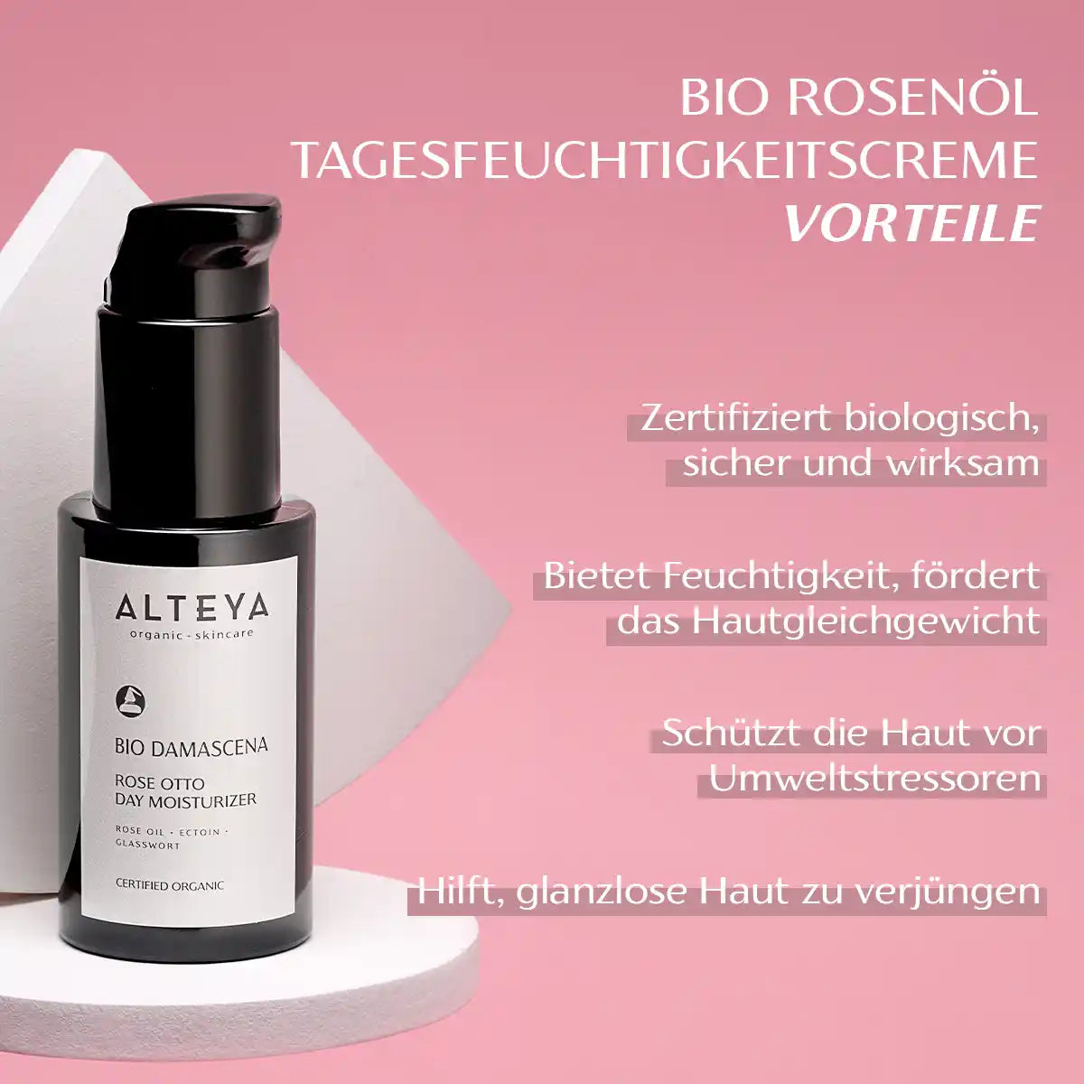Bio Rosenöl Tagesfeuchtigkeitscreme alteya organics
