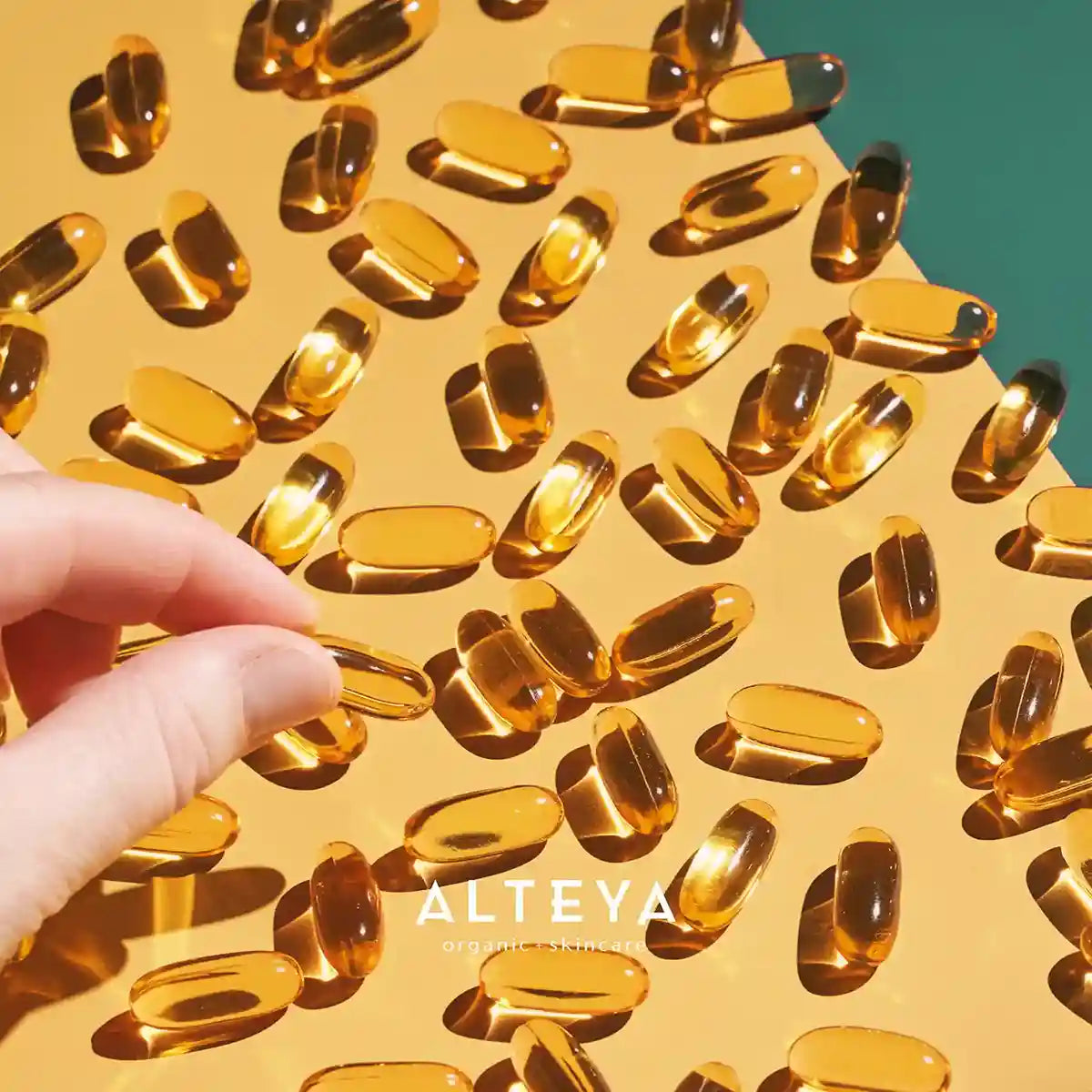 Bio omega pflanzliche fettsauren antioxidantienkomplex mit zwei rosen