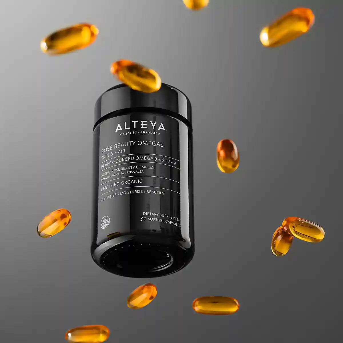 Bio omega pflanzliche fettsauren antioxidantienkomplex mit zwei rosen