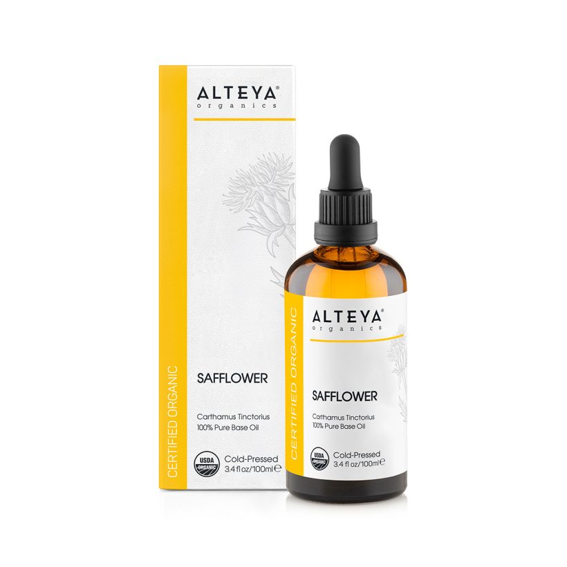 bio saflorsamenöl carthamus tinctorius 100ml mit faltschachtel