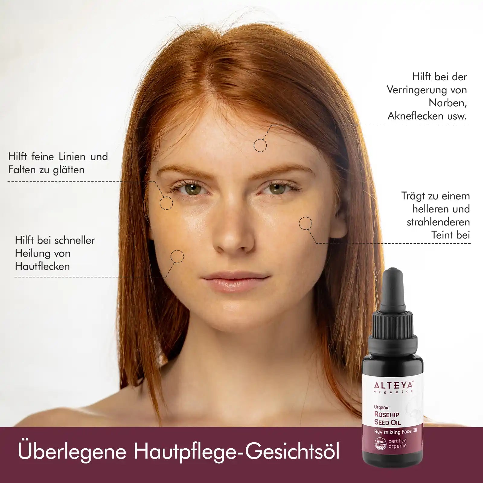 bio hagebuttensamenöl 20ml mit pipette alteya organics