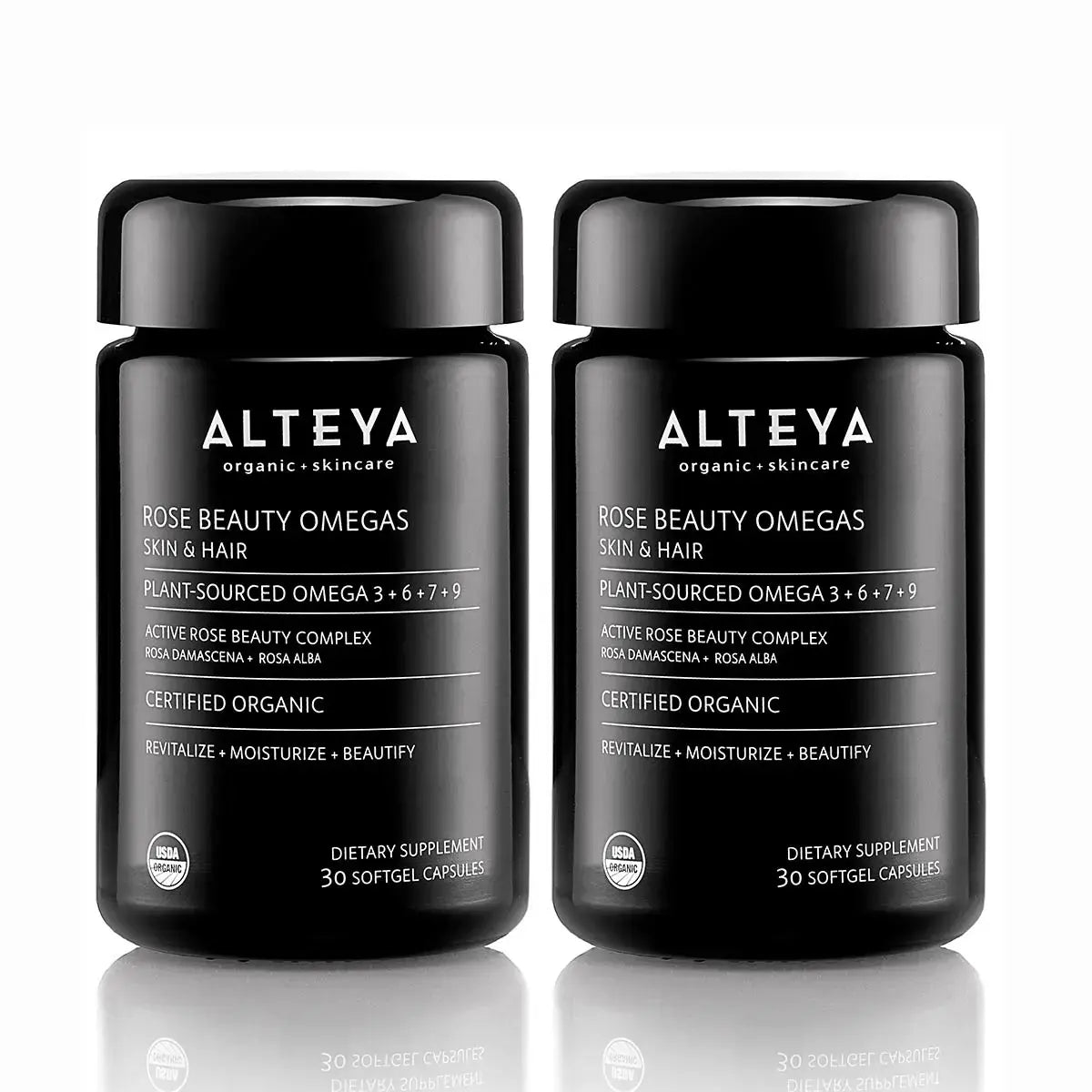 bio omega fettsäuren 3+6+7+9 – pflanzliches nahrungsergänzungsmittel mit rosenöl 2 stück