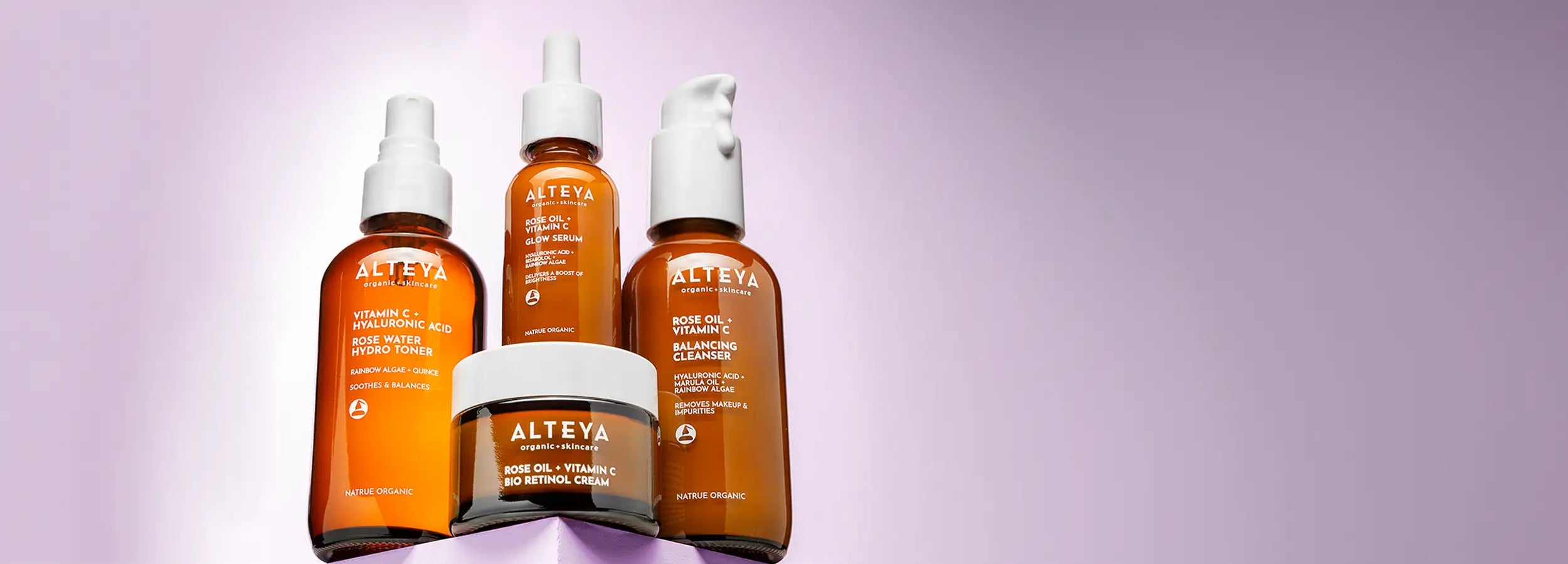 Leuchtende rosenkollektion