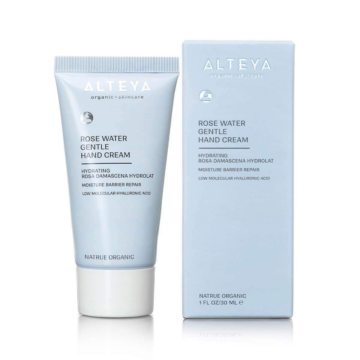 sanfte handcreme mit bio rosenwasser 30ml mit faltschachtel