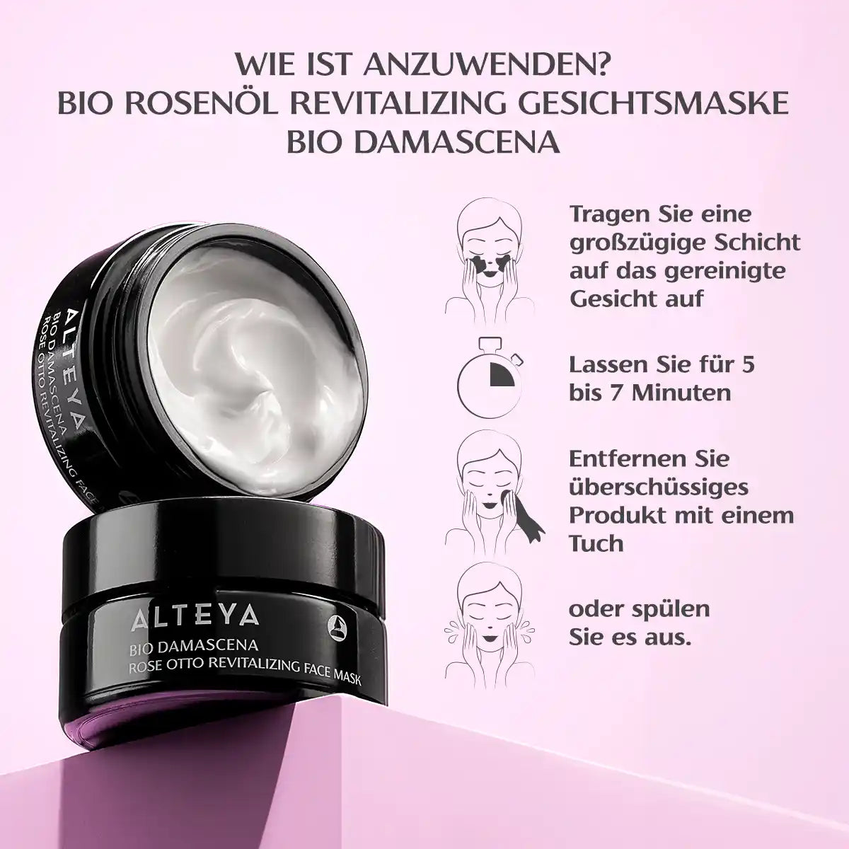 Bio Rosenöl Revitalisierende Gesichtsmaske