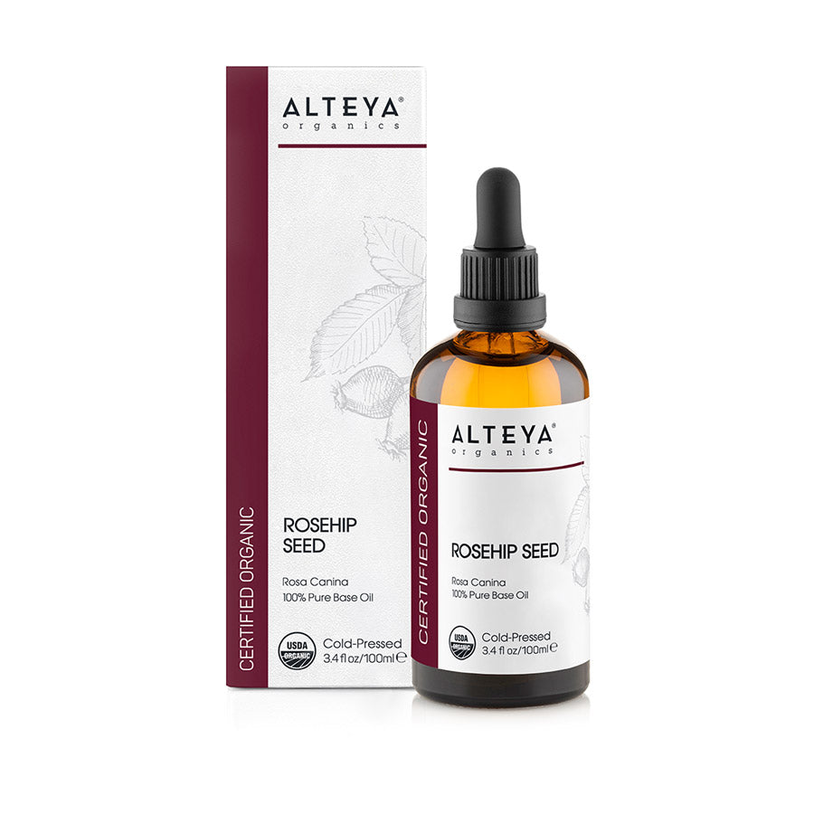 bio hagebuttenöl rosa canina 100ml mit faltschachtel
