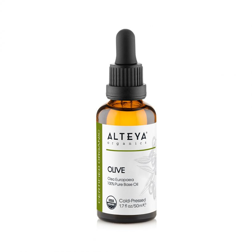 bio-olivenol-trägeröle-50ml-alteya-organics - Es ist auch geeignet, gesundes und schönes Haar zu erhalten. Olivenöl wird oft als Trägeröl verwendet und mischt sich gut mit anderen Ölen.