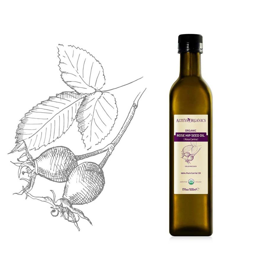 bio hagebuttenöl rosa canina 500ml mit faltschachtel