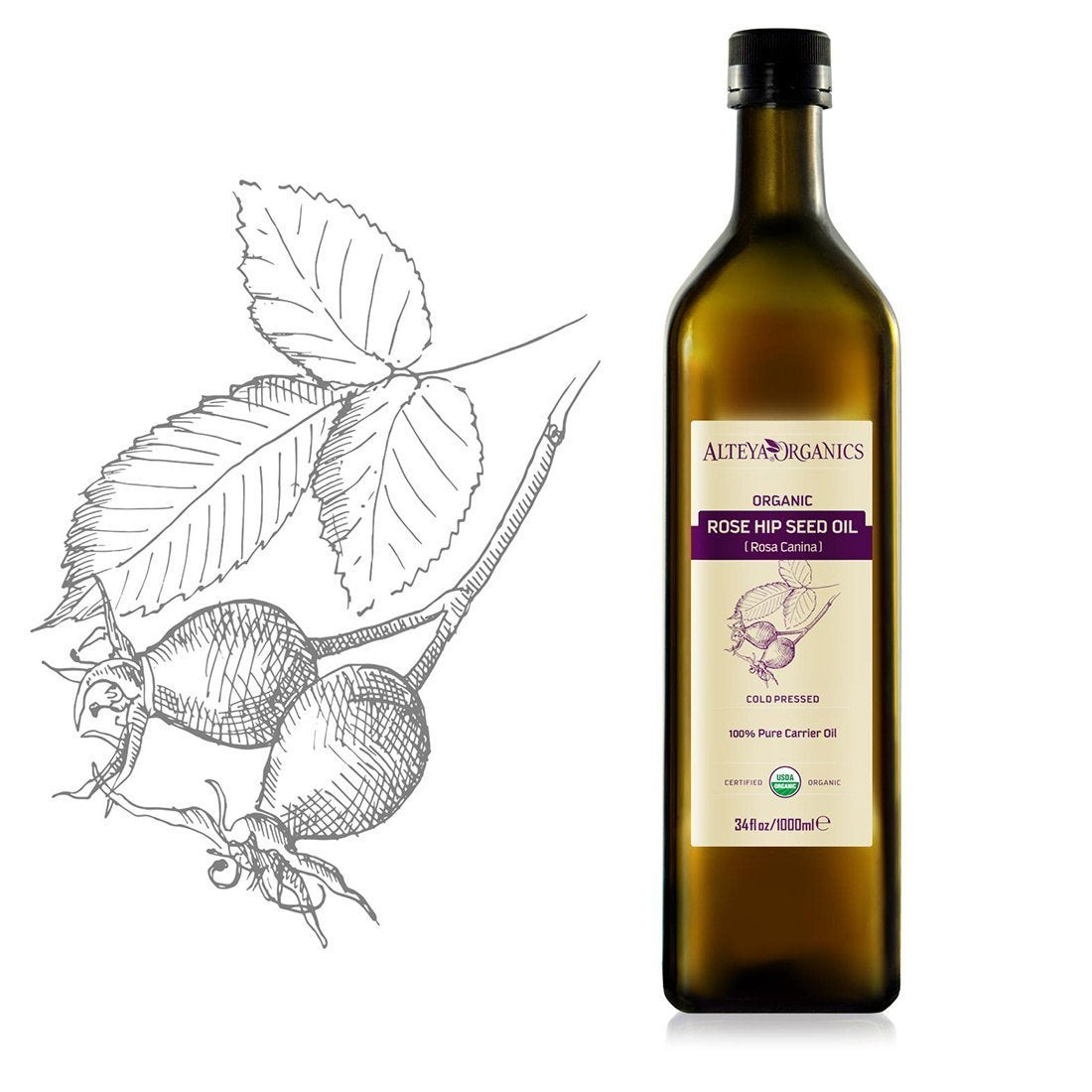 bio hagebuttenöl rosa canina 1000ml