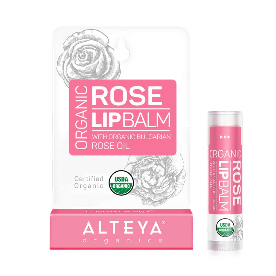 Alteyas Bio-Lippenbalsam Rose versorgt empfindliche Haut intensiv mit Feuchtigkeit und Nährstoffen, wirkt auffüllend und sorgt für weiche, schöne und jugendlich aussehende Lippen. Das Rosenöl hat einen herrlich süßlichen Duft, es macht die Haut sofort geschmeidig und regeneriert die Hauttextur und verhilft zu sinnlichen, küssbaren Lippen.