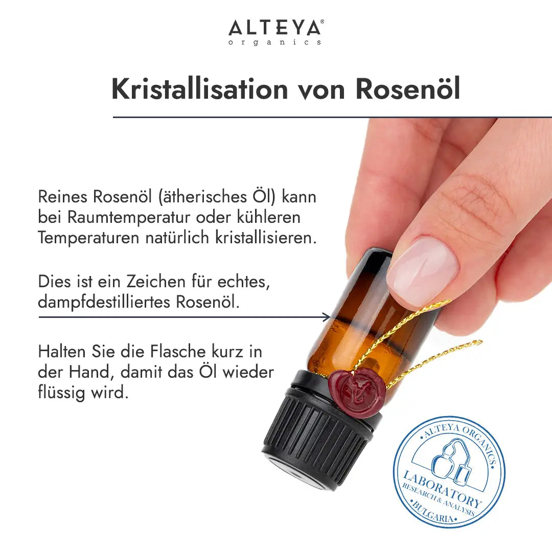 kristallisation von rosenöl