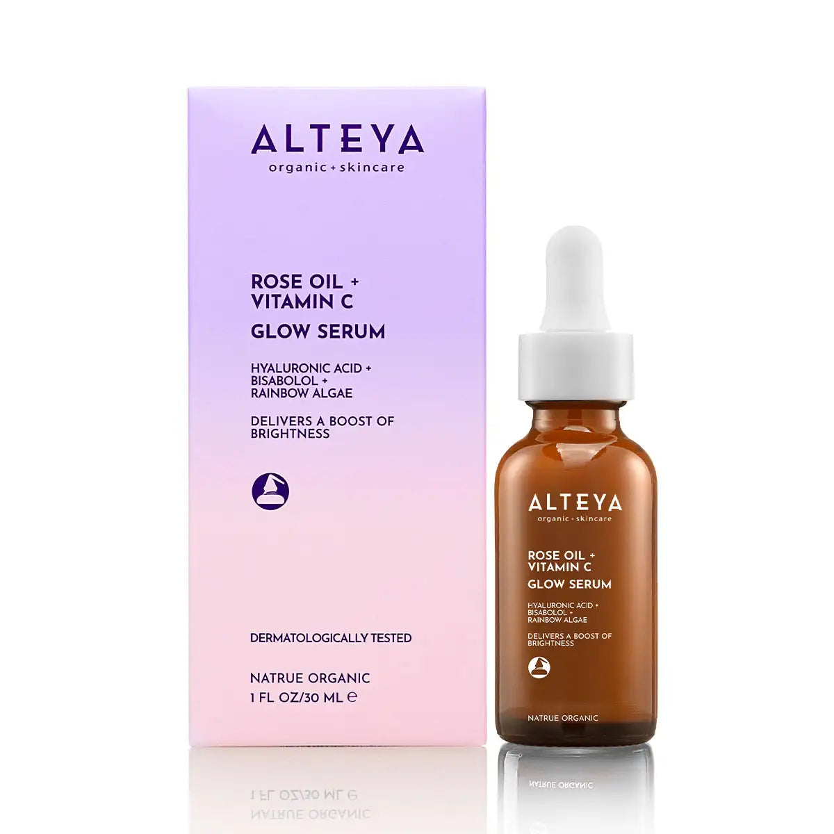 rosenöl & vitamin c glow serum luminous rose mit faltschachtel