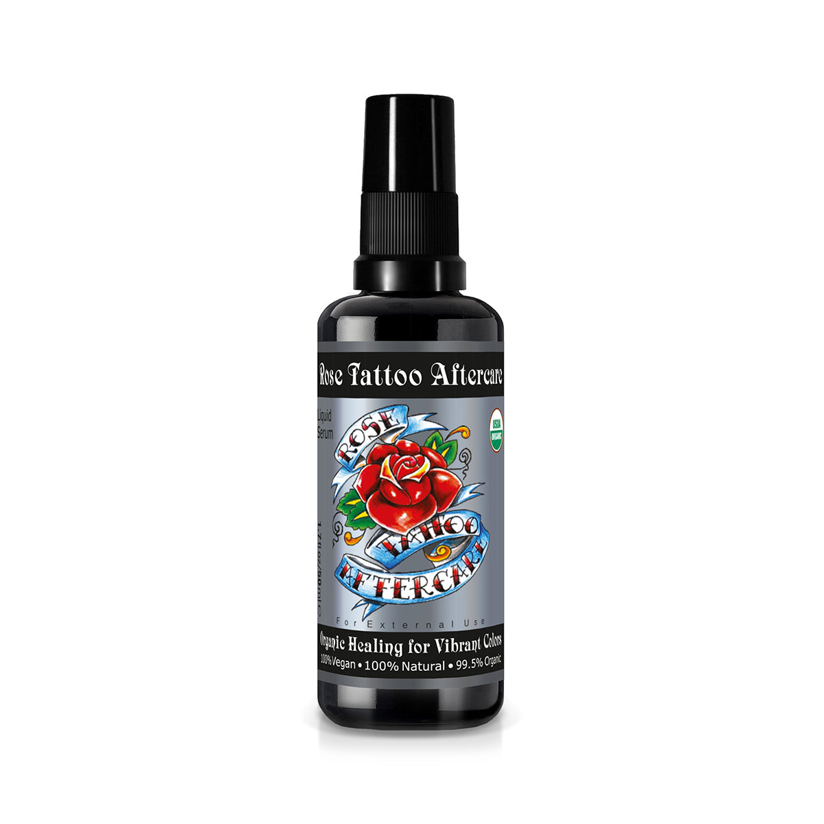 Die Rose Tattoo Aftercare ist ein zu 100 % natürliches und zu 97 % von der USDA zertifiziertes organisches Produkt. Diese speziell formulierte Tattoo-Salbe, angereichert mit den feinsten organischen Inhaltsstoffen, unterstützt eine schnellere Heilung und überlegenen Farbschutz im Vergleich zu anderen Produkten zur Tattoo-Nachsorge auf dem Markt. 